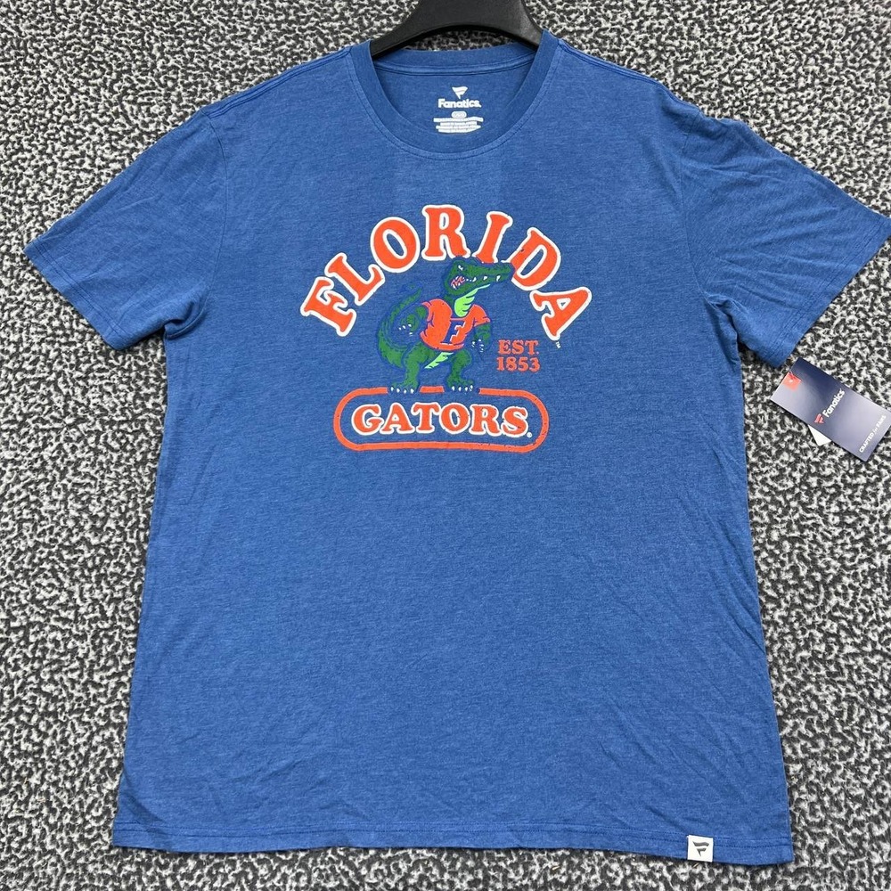 Florida Gators Shirt Men Large Blue Fanatics Short Sleeve Crew Neck New L